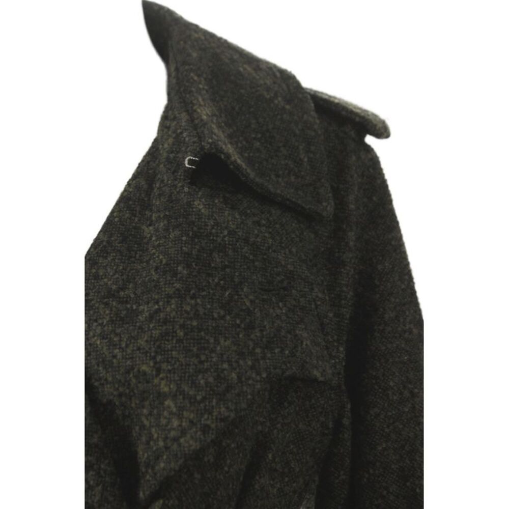 D&G Dolce & Gabbana Womens Dark Gray Wool Trench Coat Size 48 - Picture 2 of 11